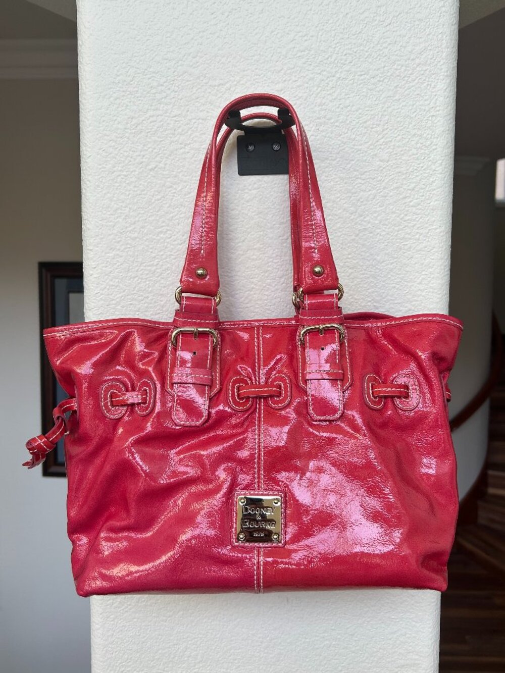 Vintage Dooney & Bourke Chiara Pink Patent Leather Bag